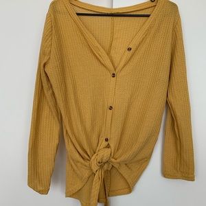 3/4 sleeve front tie T